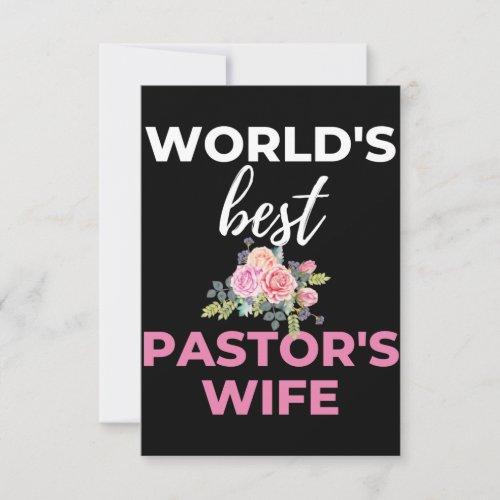Worlds Best Pastors Wife Thank You Card
