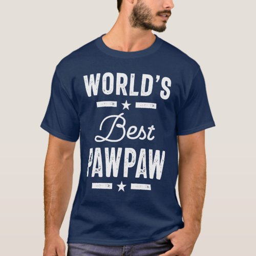 Worlds Best PawPaw Father Grandpa Gift T_Shirt