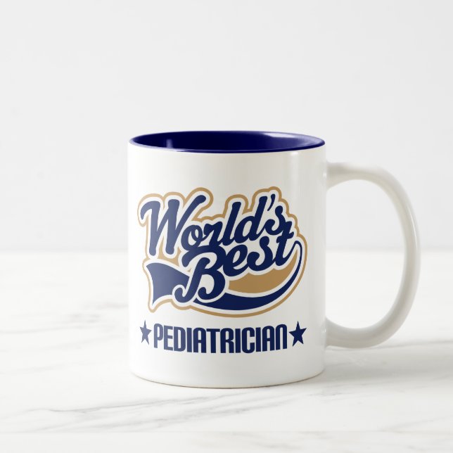 Worlds Best Pediatrician Two-Tone Coffee Mug (Right)