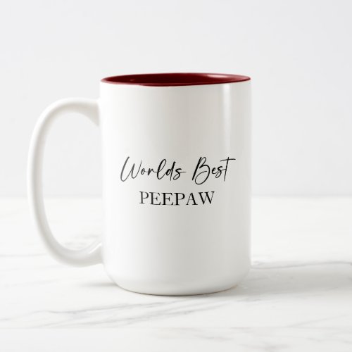 Worlds Best Peepaw  Most Loved Personalized Mug