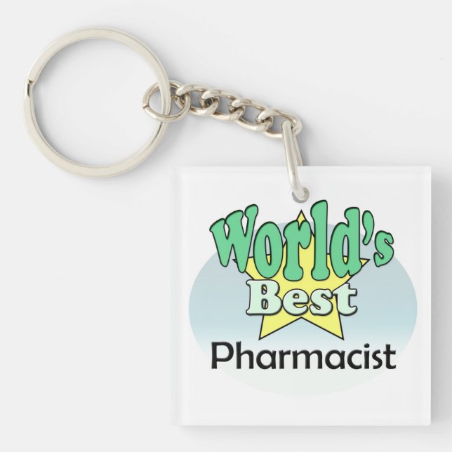 World's best pharmacist keychain (Front)