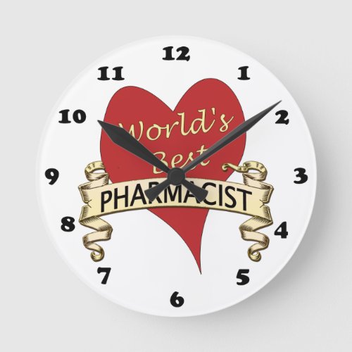 Worlds Best Pharmacist Round Clock