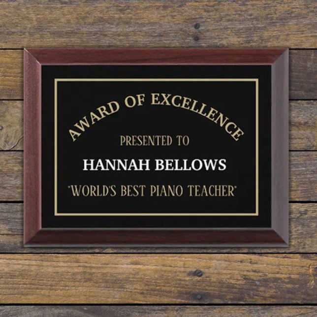 World's Best Piano teacher Award Plaque (Creator Uploaded)