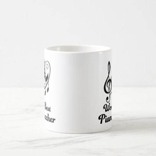 Worlds Best Piano Teacher Coffee Mug Zazzle