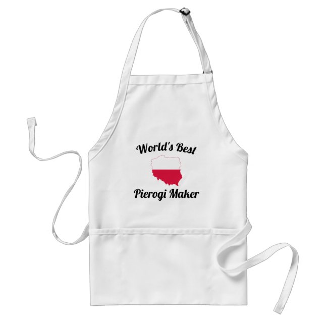World's Best Pierogi Maker Adult Apron (Front)