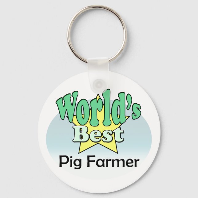World's Best Pigg Farmer Keychain (Front)