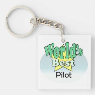 World's best Pilot Keychain