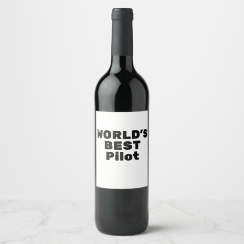 Worlds Best Pilot Wine Label