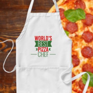 World's Best Pizza  Chef   -  red white green