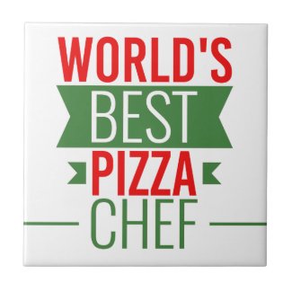 World's Best Pizza  Chef   -  red white green