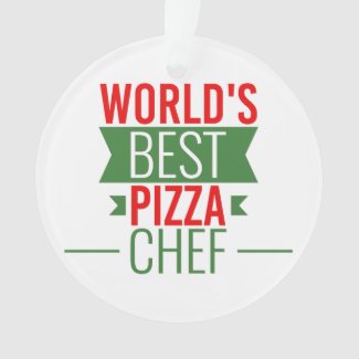 World's Best Pizza  Chef   -  red white green   