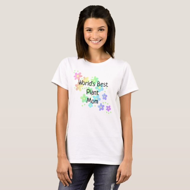 World's Best Plant Mom Rainbow T-Shirt (Front Full)