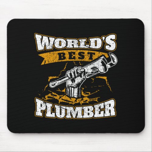 Worlds Best Plumber Plumbing Funny Quotes Mouse Pad