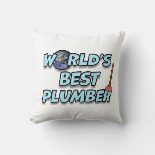 World's best Plumber Throw Pillow