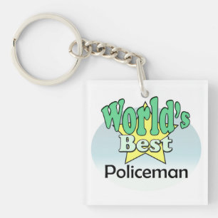 World's best Policeman Keychain
