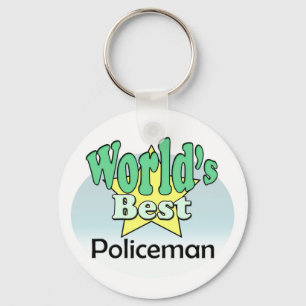 World's Best Policeman Keychain
