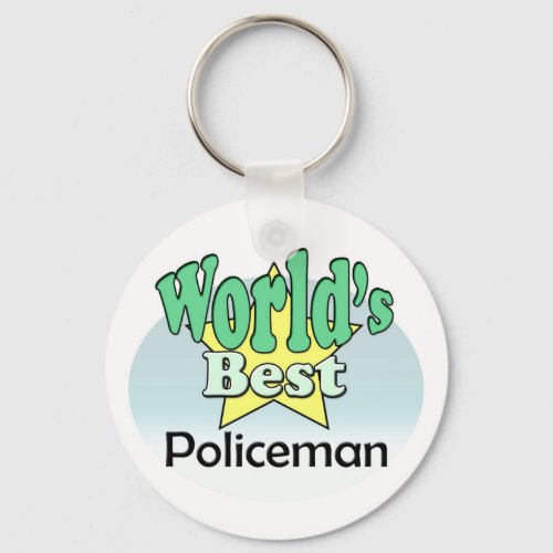 Worlds Best Policeman Keychain