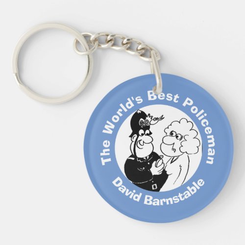 Worlds Best Policeman or Constable Keychain