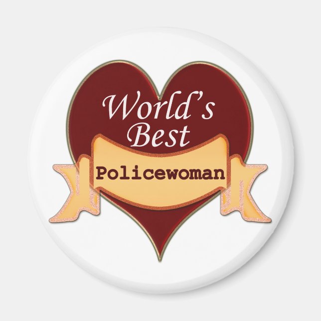 World's Best Policewoman Magnet (Front)