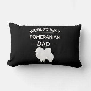 World's Best Pomeranian Dad Lover Gift Lumbar Pillow