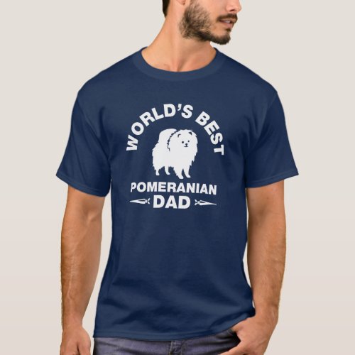 worlds best pomeranian dad T_Shirt