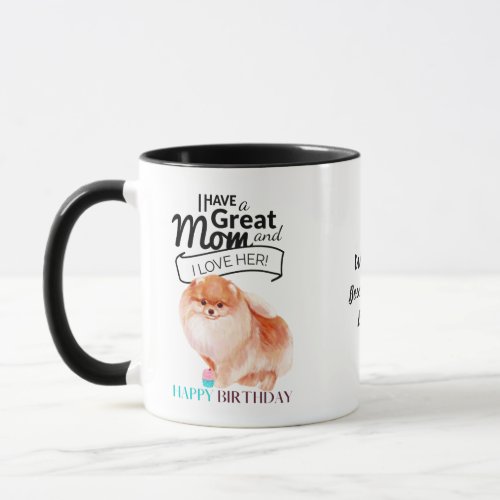 Worlds BEST Pomeranian DOG MOM Personalized Mug