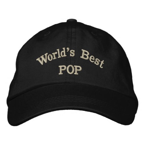 Worlds Best Pop Embroidered Baseball Cap