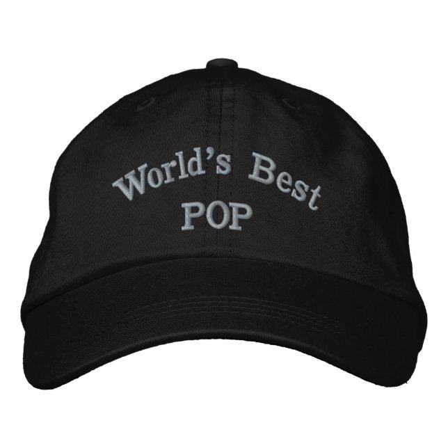 World's Best Pop Embroidered Baseball Cap (Front)