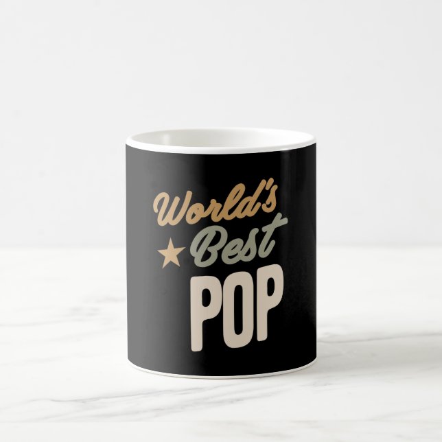 World's Best Pop - Father and Grandpa Gifts Coffee Mug (Center)