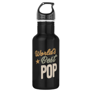 World's Best Pop - Father and Grandpa Gifts Stainless Steel Water Bottle