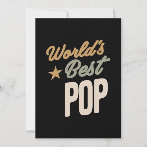 Worlds Best Pop _ Father and Grandpa Gifts Thank You Card