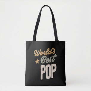 World's Best Pop - Father and Grandpa Gifts Tote Bag