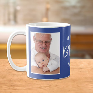 World's Best Pop Pop Custom Photo Blue Coffee Mug