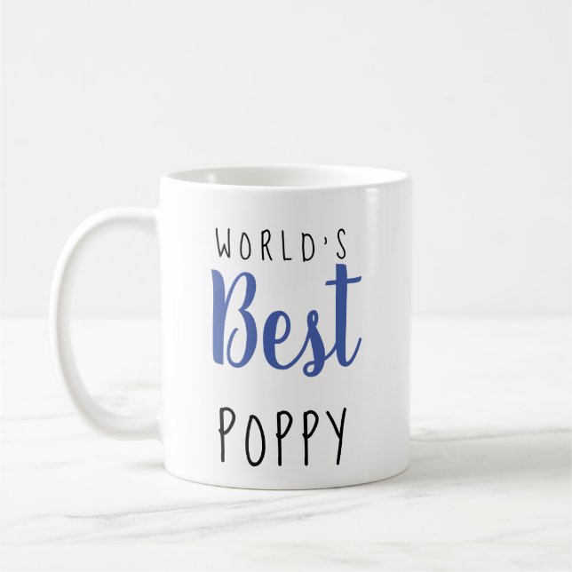 World's Best Poppy - Customizable Coffee Mug (Left)