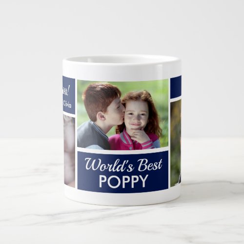 Worlds Best Poppy Photo Collage Giant Coffee Mug