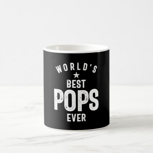 Worlds Best Pops Ever  Father Grandfather Gift Coffee Mug