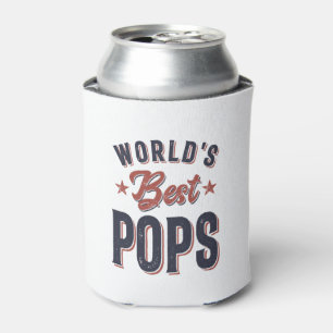 World's Best Pops Father Grandpa Gift Can Cooler