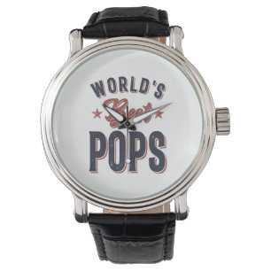 World's Best Pops   Father Grandpa Gift Watch