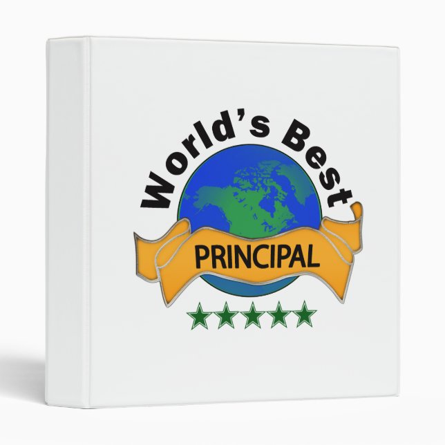 World's Best Principal 3 Ring Binder (Front/Spine)