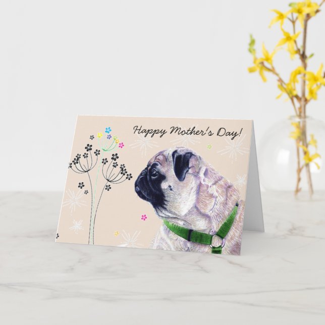 World's Best Pug Mommy! Mother's Day Card Zazzle