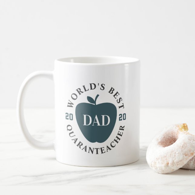 World's Best Quaranteacher 2020 Teacher Red Apple Coffee Mug (With Donut)