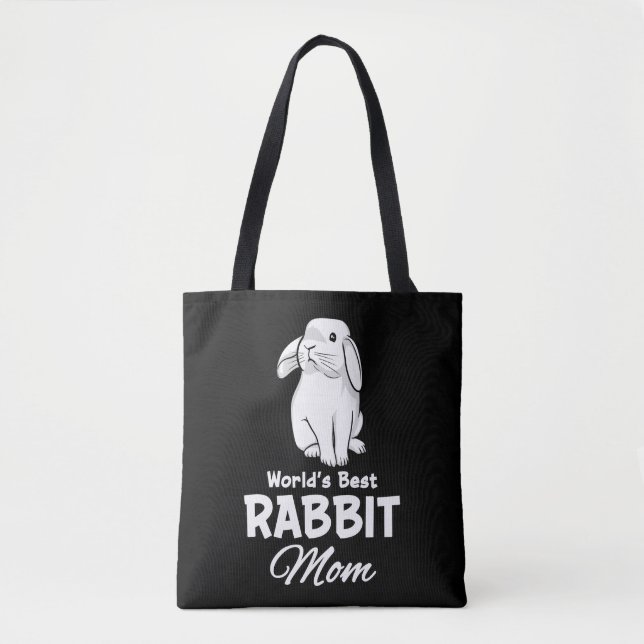 Worlds Best Rabbit Mom Bunny Mother Tote Bag (Front)