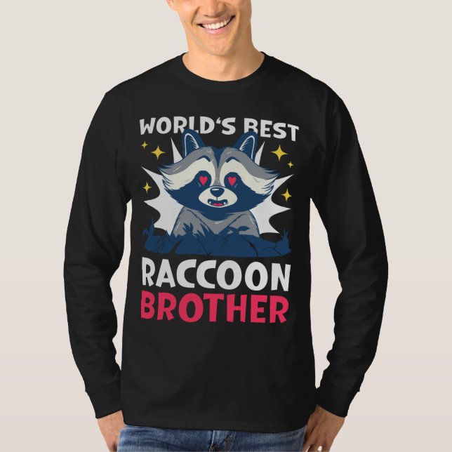World's best Raccoon Brother with a Raccoon T-Shirt (Front)