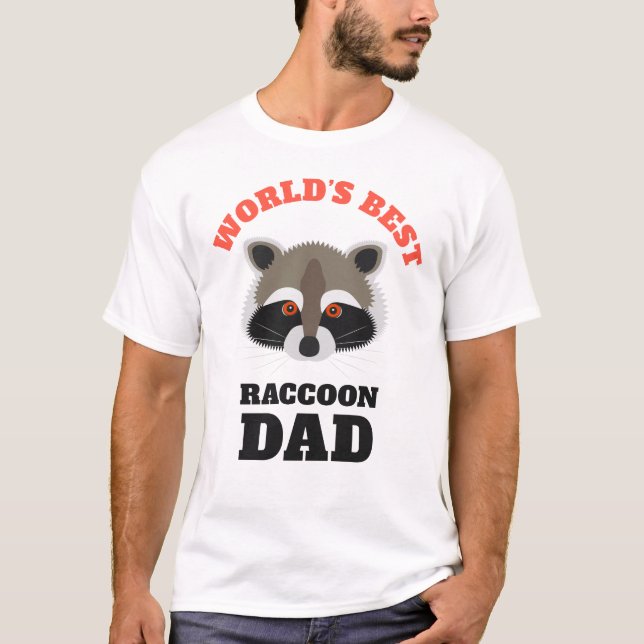 World's Best Raccoon Dad Funny T-Shirt (Front)