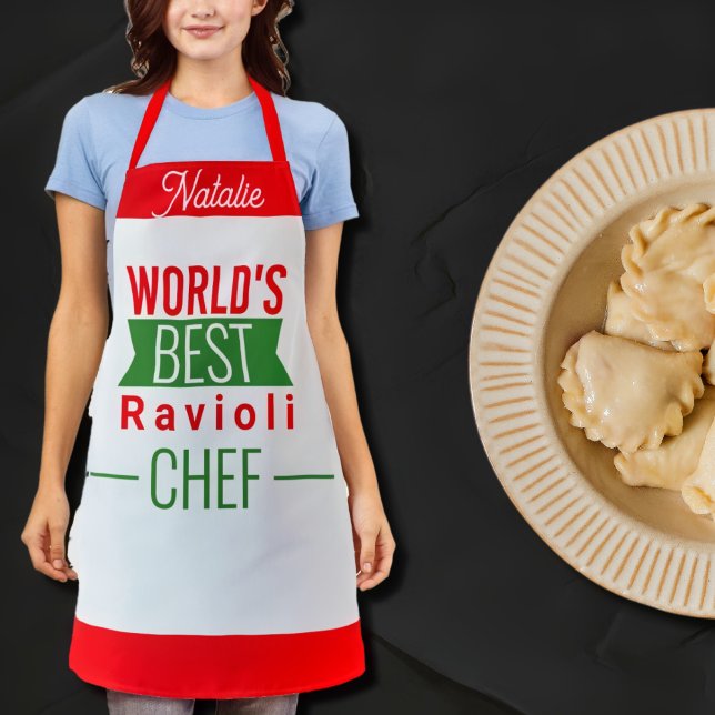 World's Best  Ravioli Chef   -  personalized Apron (Creator Uploaded)