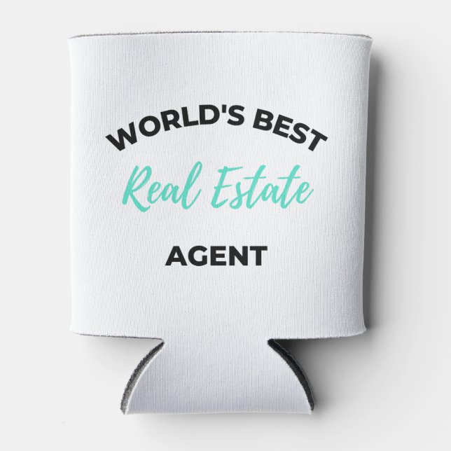 World's Best Real Estate Agent 2 Can Cooler (Front)