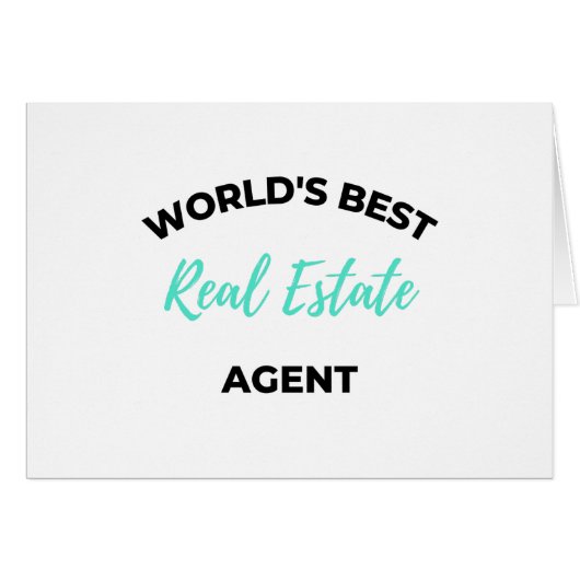 World's Best Real Estate Agent 2 Cards (Front Horizontal)