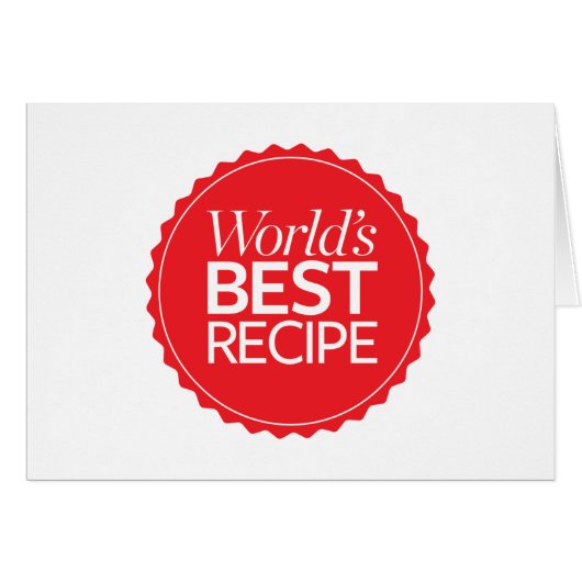 World's Best Recipe Cards (Front Horizontal)