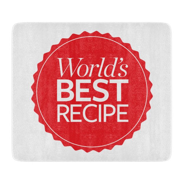 World's Best Recipe Cutting Board (Front)