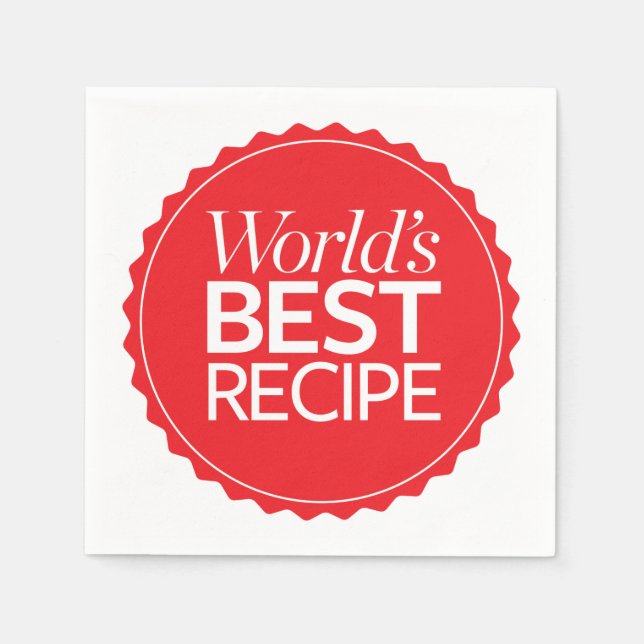 World's Best Recipe Paper Napkins (Front)